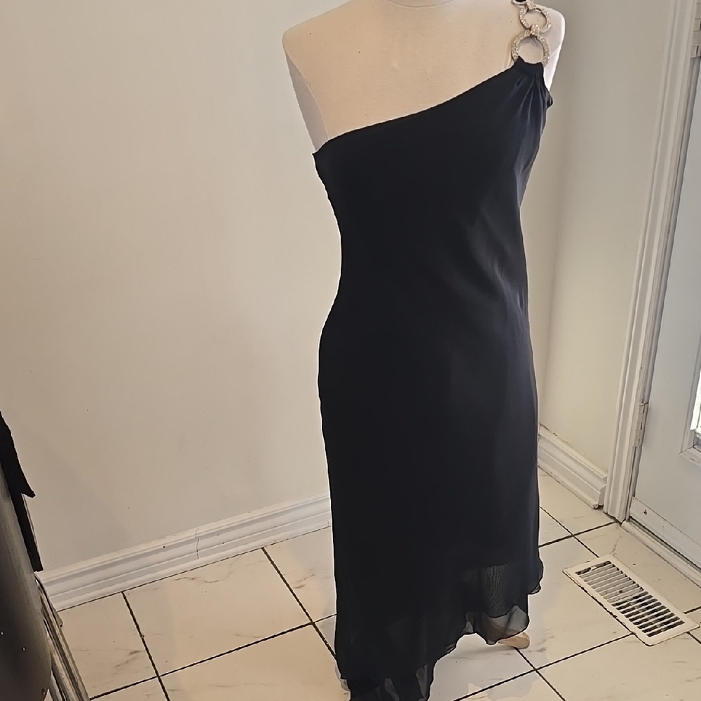 Vintage Black One Shoulder Dress